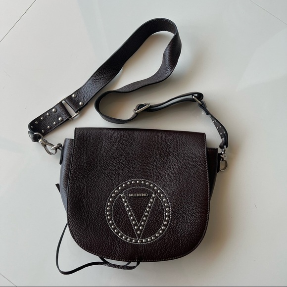 Valentino by Mario Valentino Dark Brown Leather Flap Bag - Picture 3 of 7